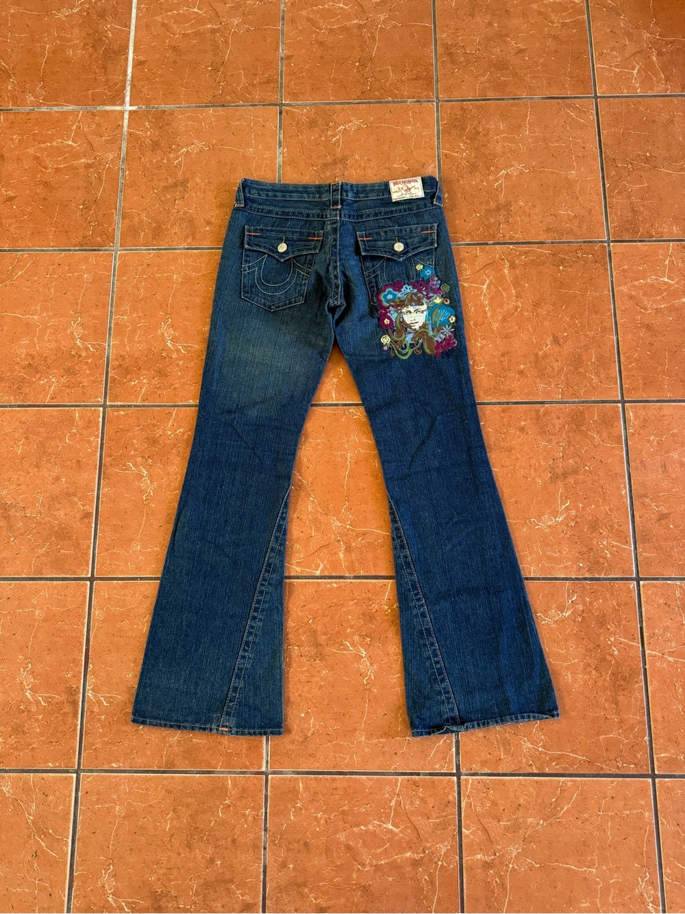 Rare Vintage True Religion Lady Godiva World Tour Bootcut Jeans Size 30